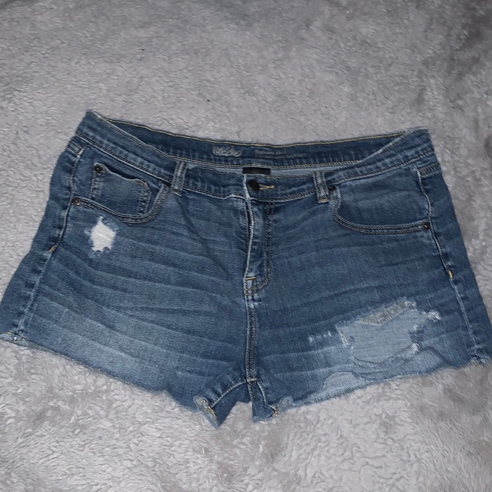 Mini Distressed Jean Shorts